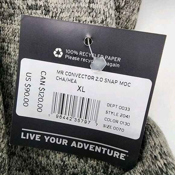 Eddie Bauer MR Convector 2.0 Mens Size‎ XL Fleece Snap Mock Neck Pullover Gray - Picture 7 of 10